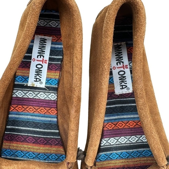 Minnetonka Suede Leather Kilty Arizona Moccasins. Size 9 - Picture 9 of 11